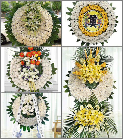 广东江门市开平市百合镇圩镇社区花圈速递