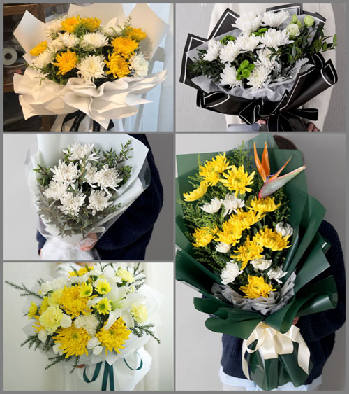 广东江门市开平市百合镇圩镇社区白事花束代送
